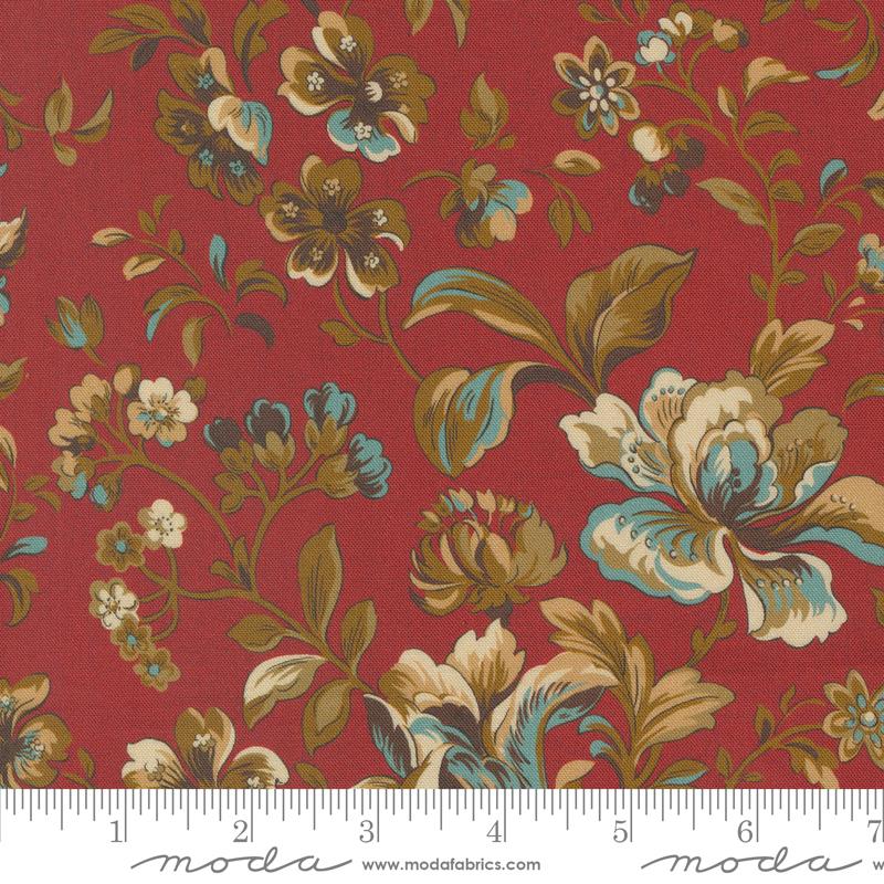 Lydias Lace - Elegance Florals, Crimson - 31680-14
