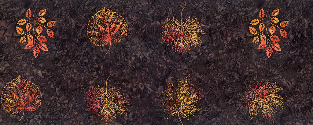 Panel 533 - Forest Floor Large Spaced Leaves