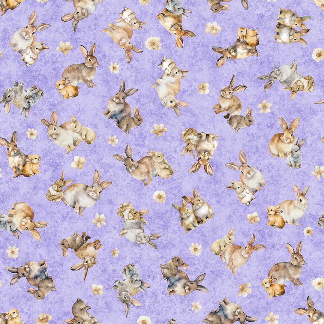Hunny Bunny - Tossed Bunnies, Lilac - 30979-L