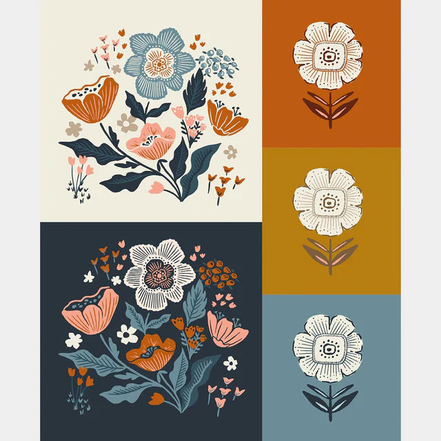 Kit 1217 - Folk Lore - Color Tumble Quilt Kit