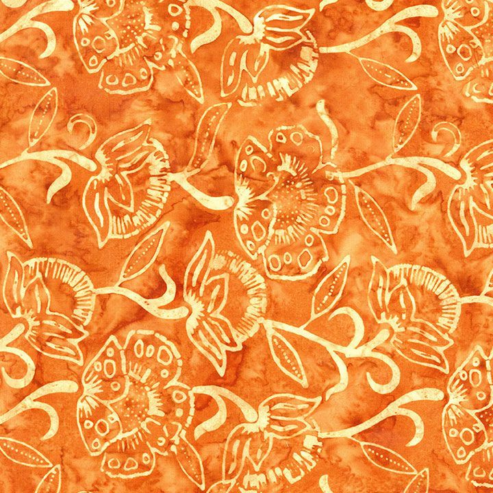 Hayride - Water Color Flowers, Pumpkin - Tonga-B5941