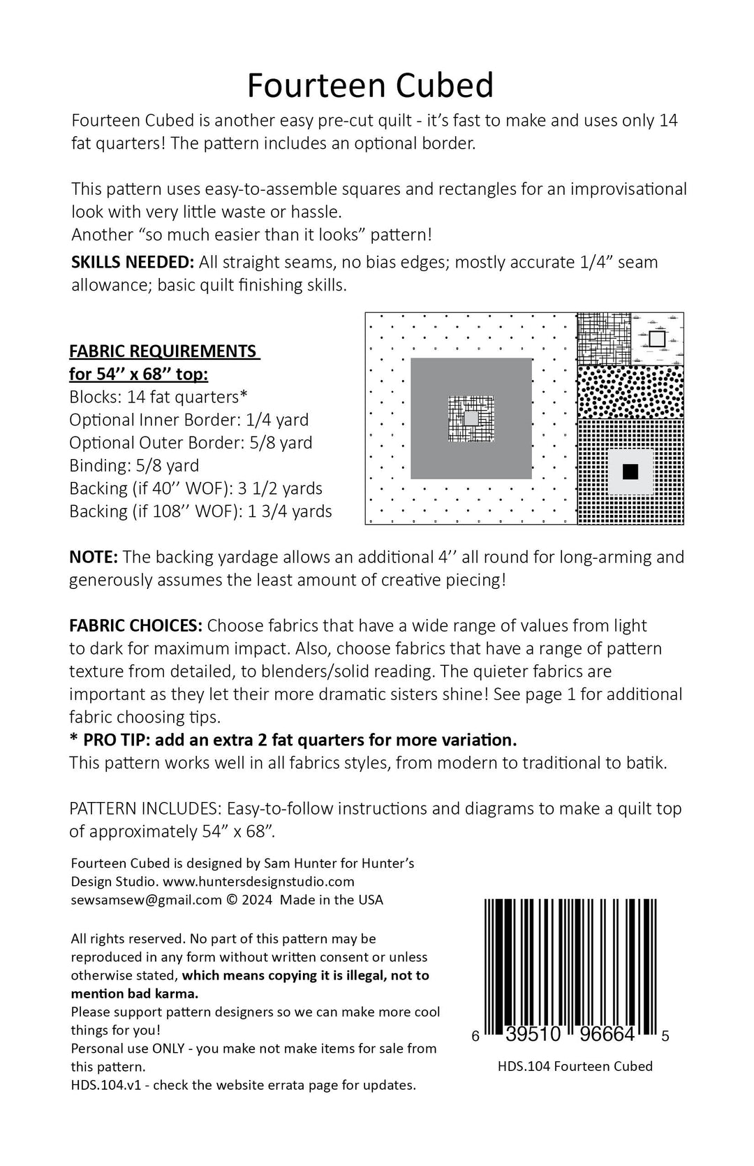 Fourteen Cubed - Pattern