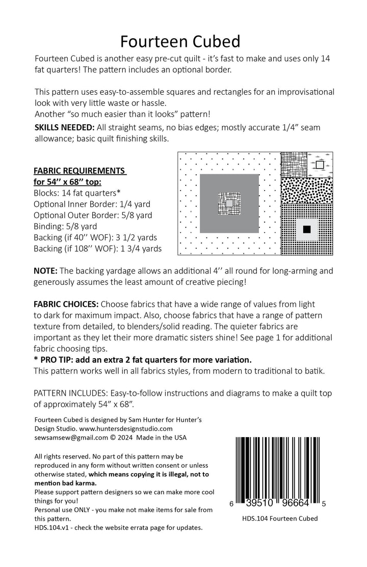 Fourteen Cubed - Pattern