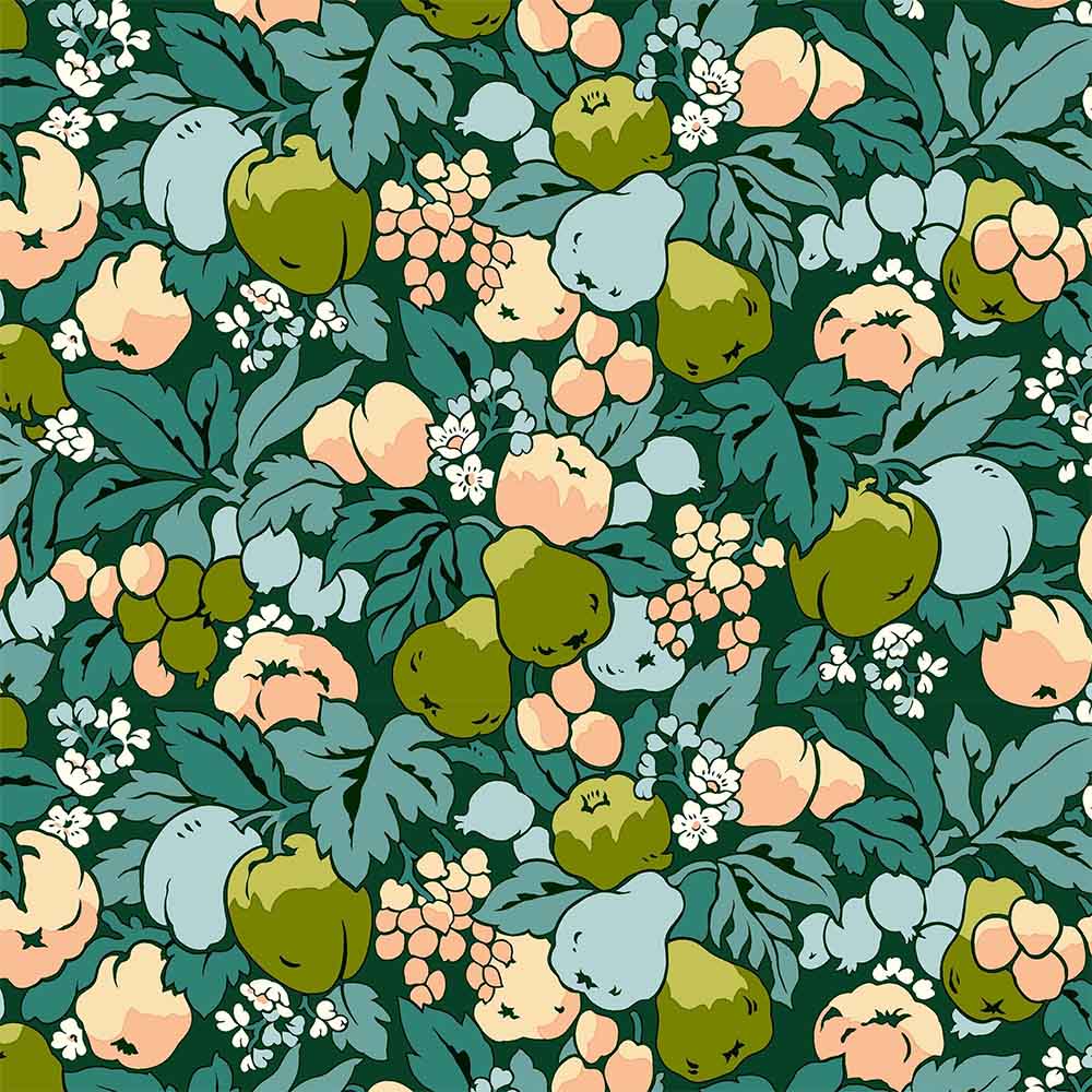 Liberty Tree of LIfe - Orchard Harvest, Canopy Greens - 01667374A - Liberty Fabrics