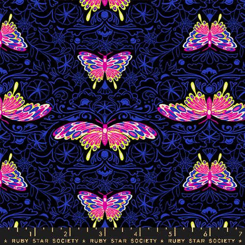 Glow Garden - Morning Moth, Black - RS2116-19