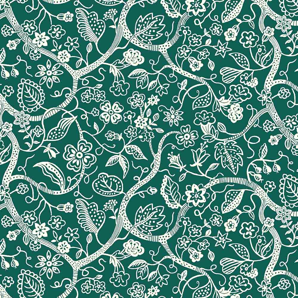 Liberty Tree of LIfe - Budding Branches, Canopy Greens - 01667372A - Liberty Fabrics