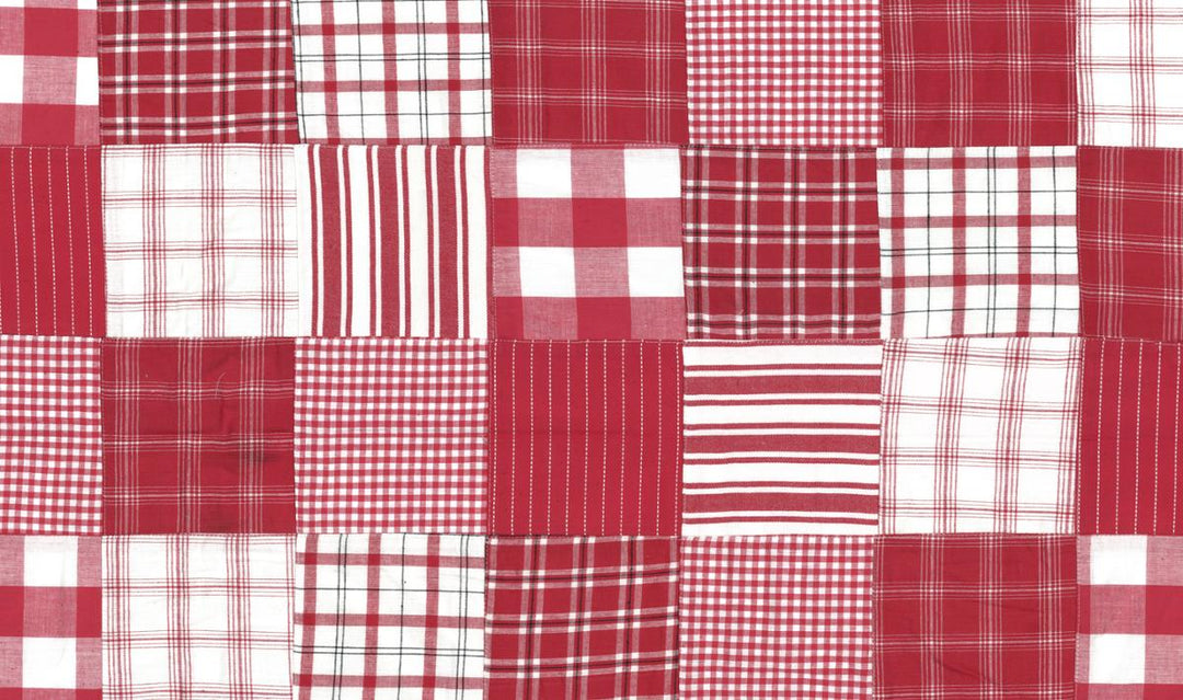 Panache - Woven Patchwork, Red White - 12218-36