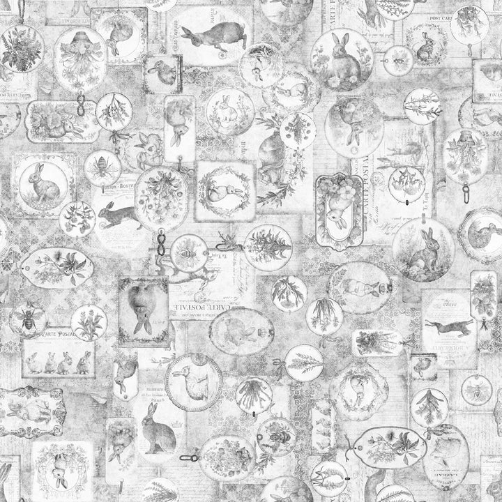 Hunny Bunny - Bunny Collage, Gray - 30978-K
