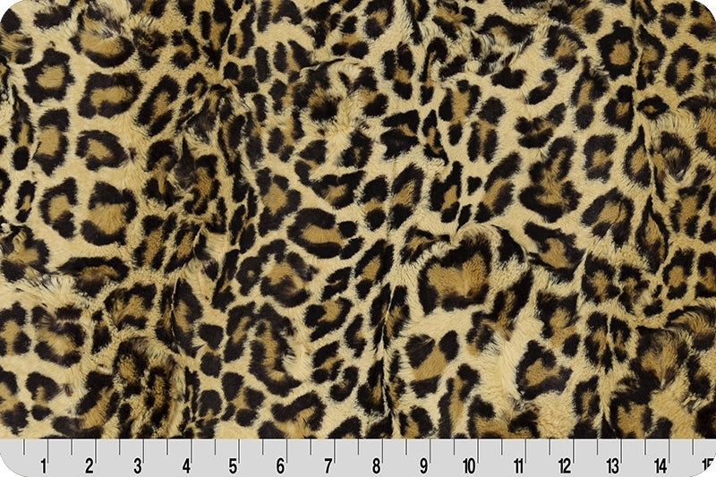 Luxe Cuddle - Leopard, Sand - 2yd cut