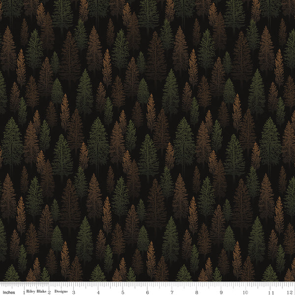Pine Grove - Trees, Black - C15932-BLACK