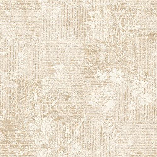 Purely Neutral - Abstract Geo with Leaves, Ivory - 3507-41