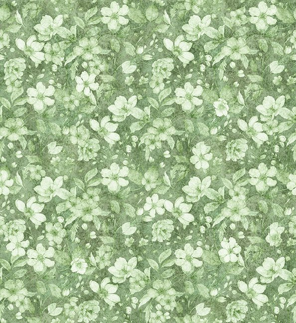 Hunny Bunny - Tonal Floral, Green - 30981-G