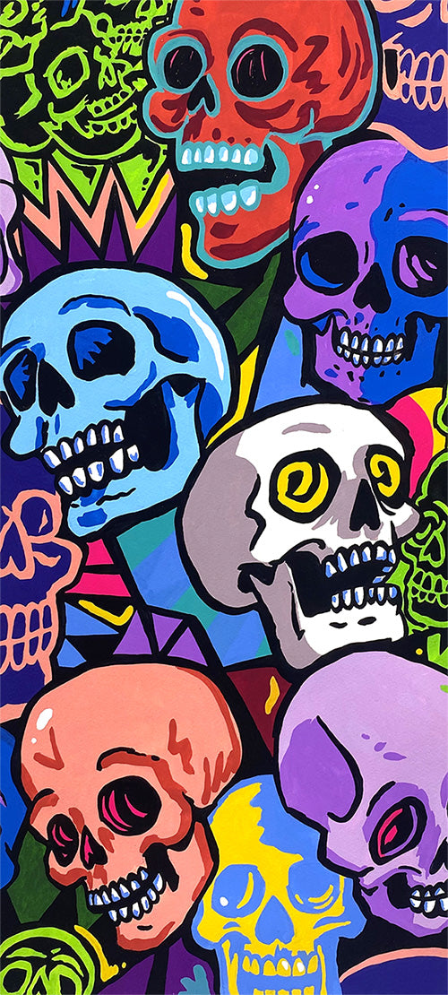 Alexander Henry - Neon Skull, Multi - 9058 A