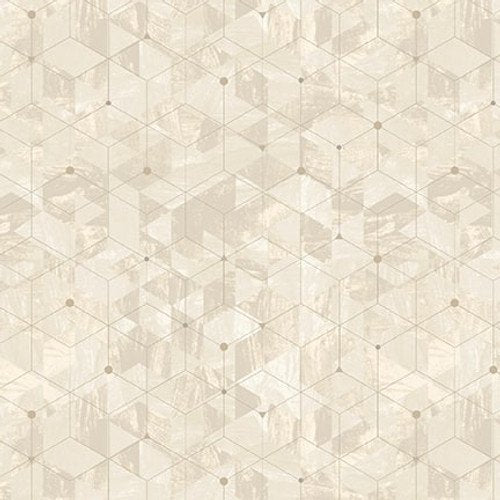 Purely Neutral - Texture With Geo Linework, Ivory - 3512-41