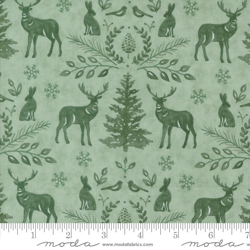Woodland Winter - Woodland Damask, Eucalyptus - 56092-16
