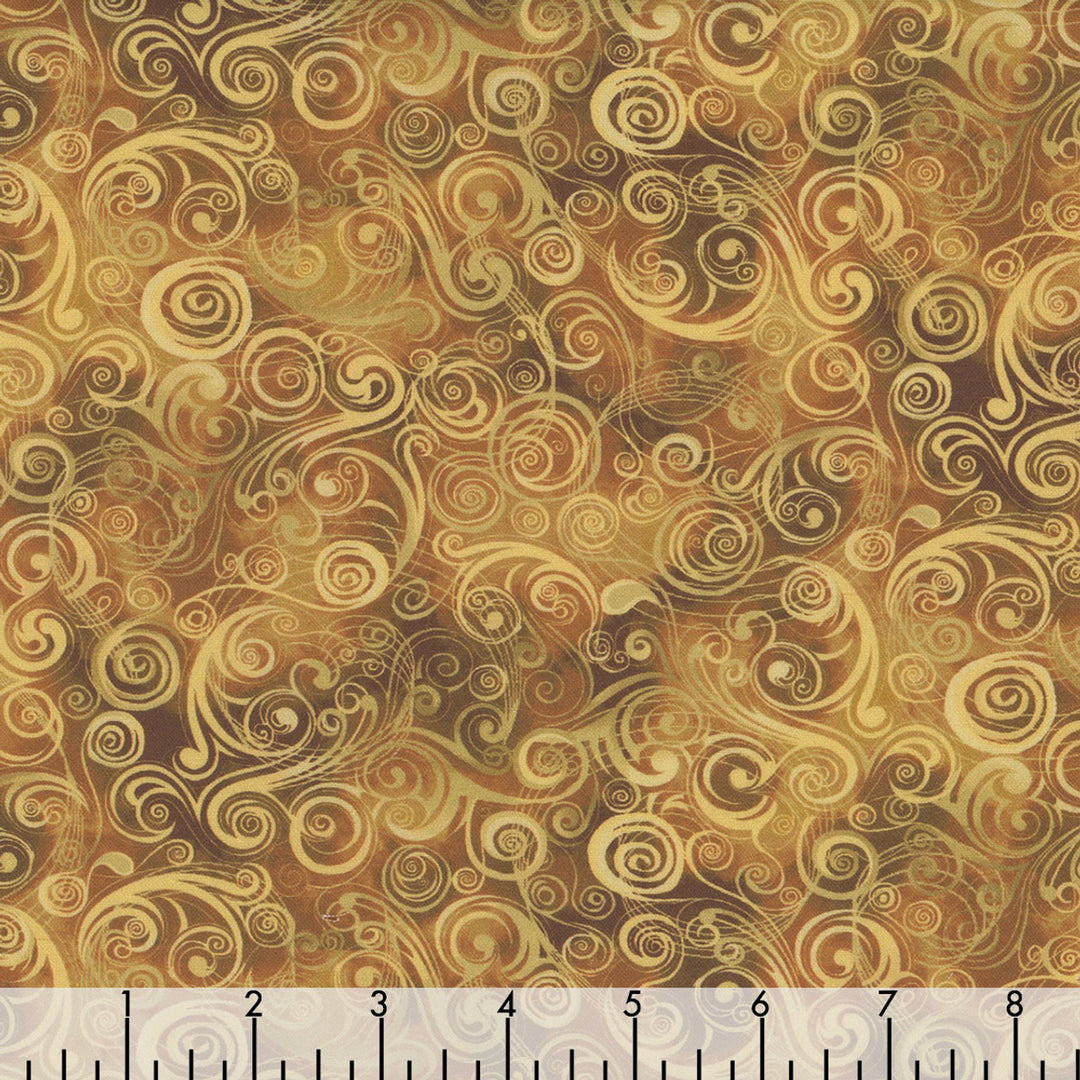 Sonata - Swirls on Music Notes, Brown - MUSIC-CD3096