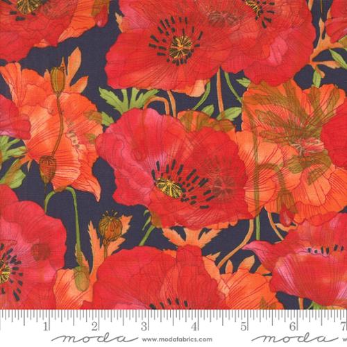 Superbloom - Poppy, Indigo - 48781-16 – Mended Hearts Quilting & Boutique