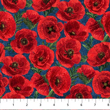Stars and Stripes 12 - Poppies - 27012-49 NAVY MULTI