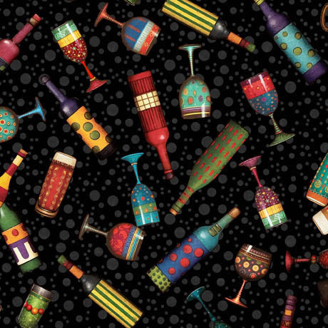 Christmas Party Animals - Drink Toss, Black - 30407-J
