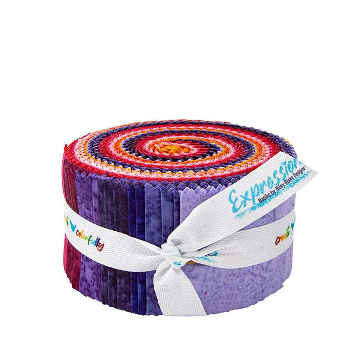 Batiks Hand Dyes Sunset Sorbet 2.5" Rolie Polie