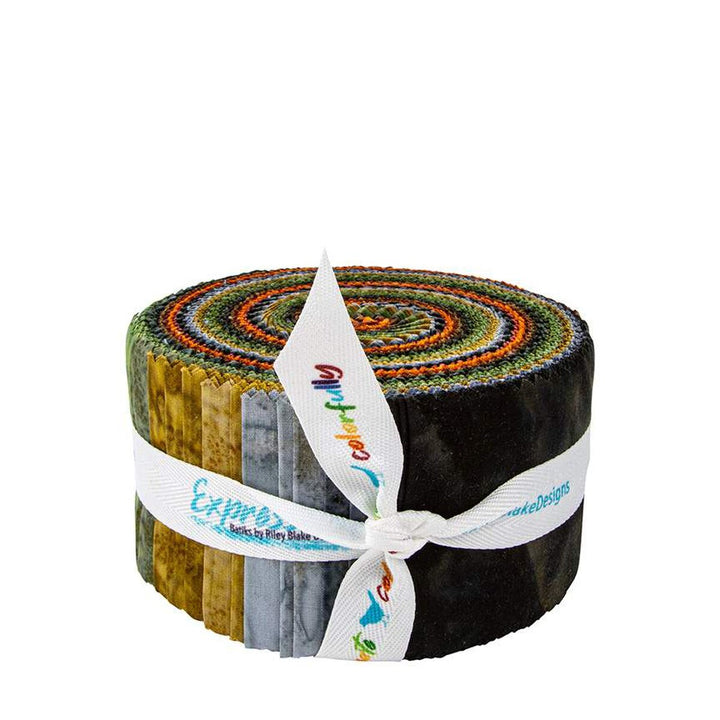 Batiks Hand Dyes Woodland Elegance 2.5" Rolie Polie