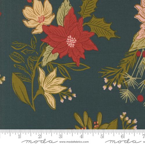 Old World Yuletide - Festive Florals, Midnight - 45620-26M