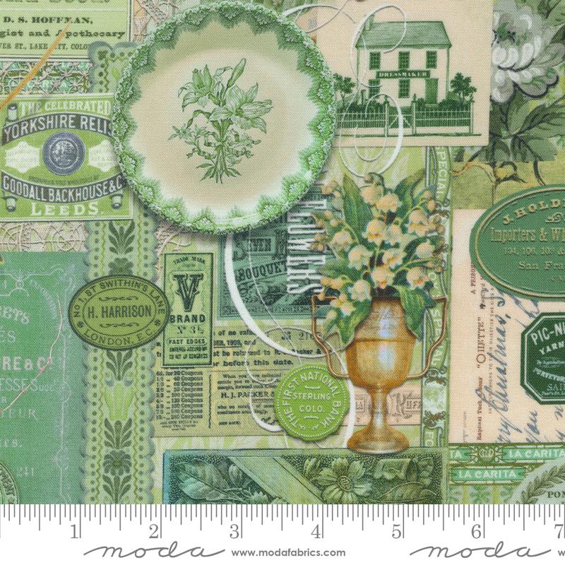 Curated In Color - Collage Patchwork, Green - 7460-15