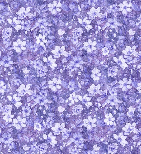 Hunny Bunny - Tonal Floral, Purple - 30981-V