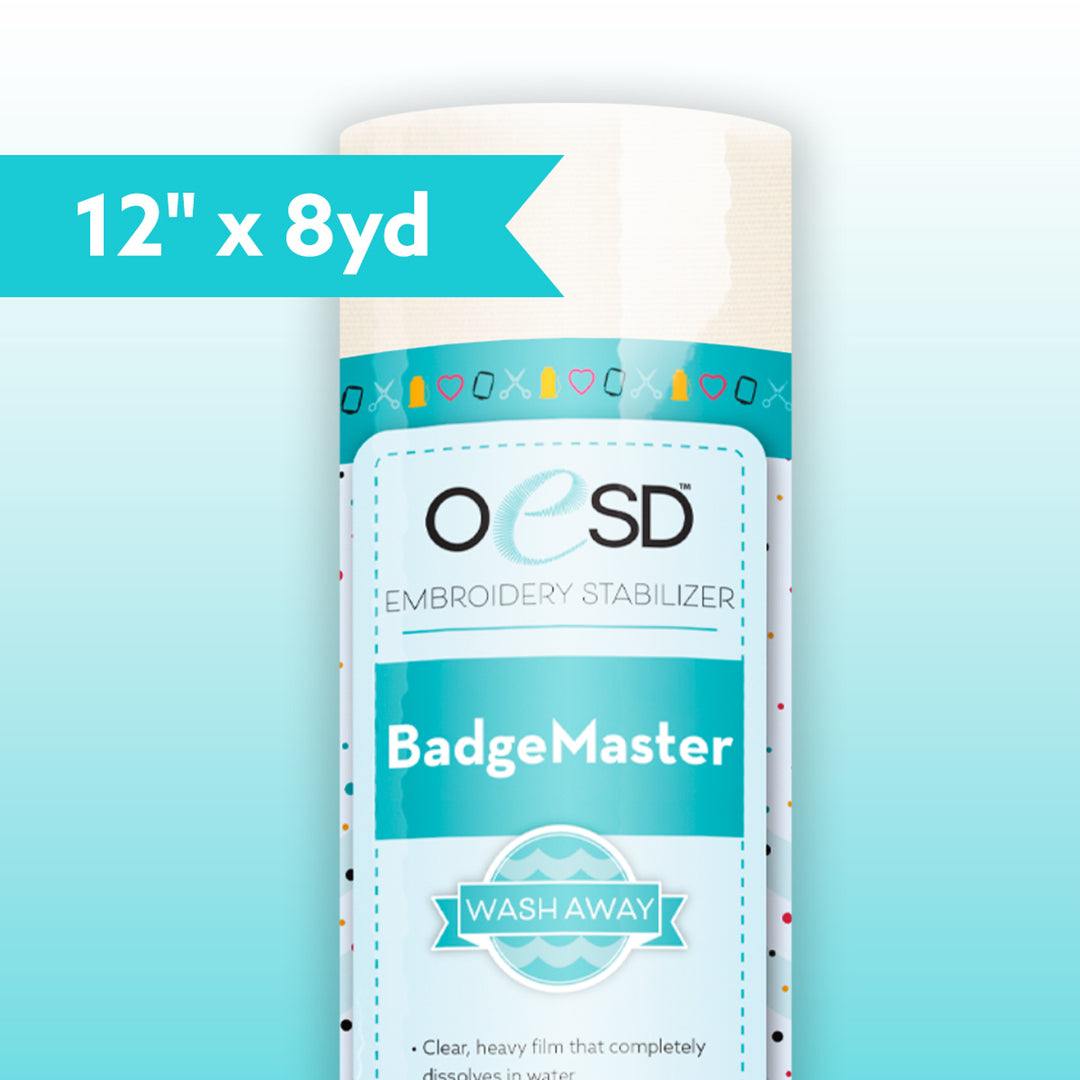 BadgeMaster - Wash Away Stabilizer - 12" x 8yds