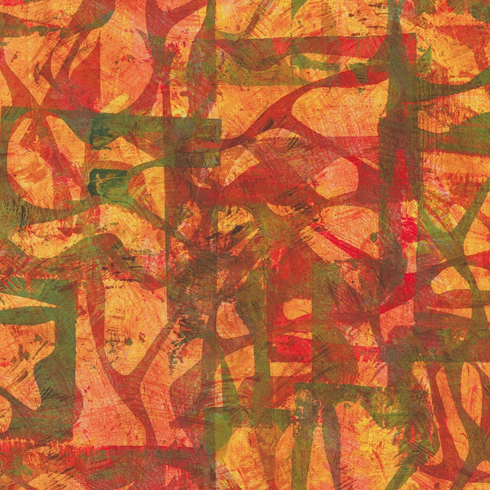 Industrial Imprints - Layered Shapes, Cayenne - ANJD-22863-115 - Wishwell