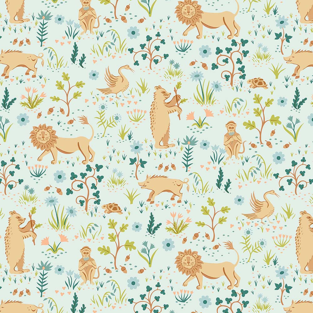 Liberty Tree of LIfe - Tudor Fauna, Canopy Greens - 01667370A - Liberty Fabrics