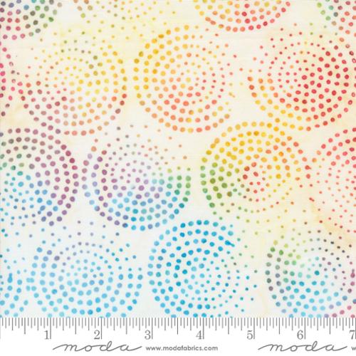 Echo Batiks - Swirl, Rainbow Cream - 4369-11