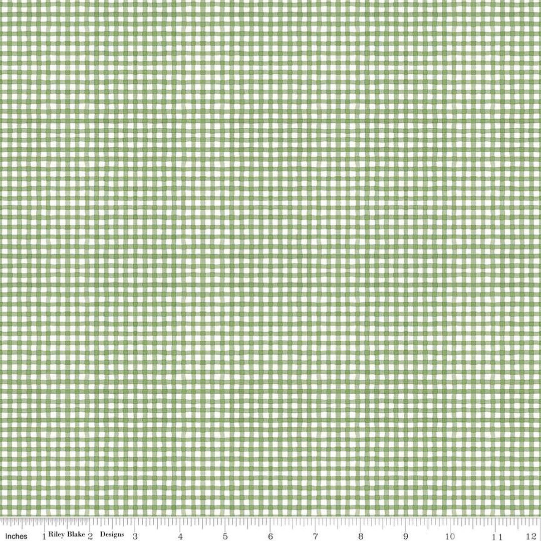Magical Winterland - Gingham, Green - C14948-GREEN