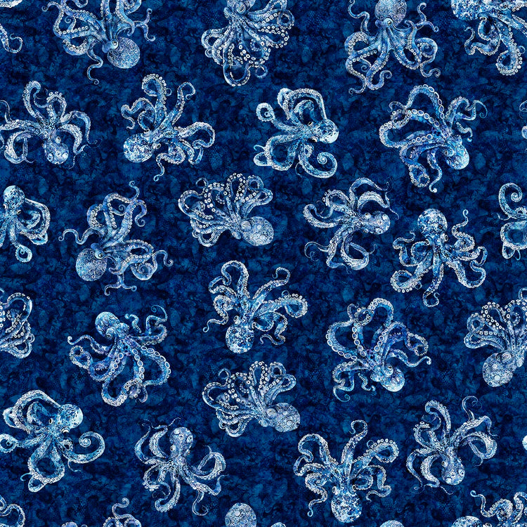 Ocean Blues - Octopus, Navy - 30858-N