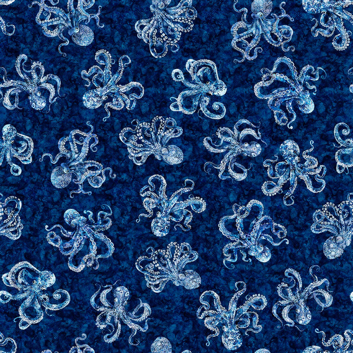 Ocean Blues - Octopus, Navy - 30858-N