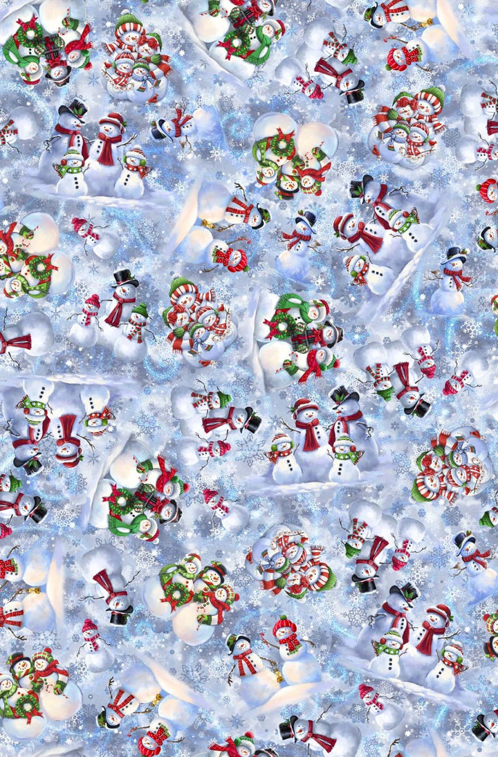 Snowman Holiday - Tossed Snowman, Blue - 30442-B