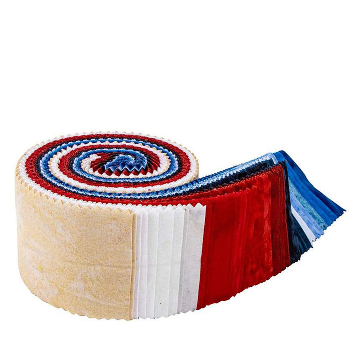 Batiks Hand Dyes Freedom Flair 2.5" Rolie Polie