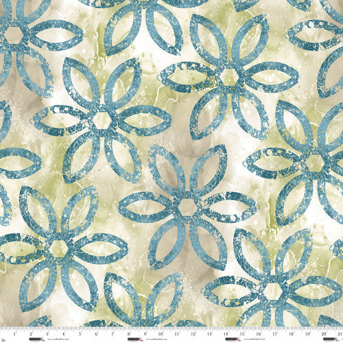 Rough Around The Edges - Stencil Loops, Teal - 8272-11