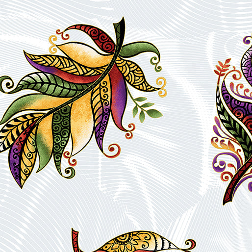 Luminescent Leaves - Echo Swirling Leaves, Sunset White - 16258M-23