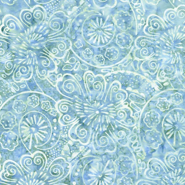 Mountain Meadow - Painted Flowers and Swirls, Meadow - Tonga-B8746 MEADOW