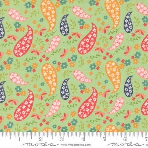 Raspberry Summer - Paisley, Mint - 37691-15