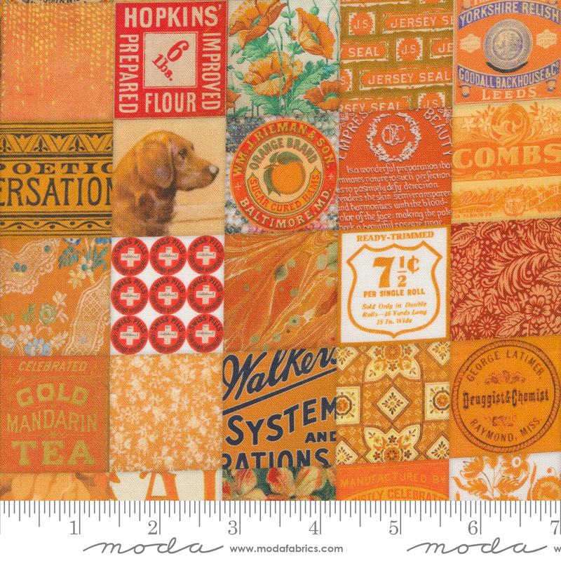 Curated In Color - Patchwork, Orange - 7461-13