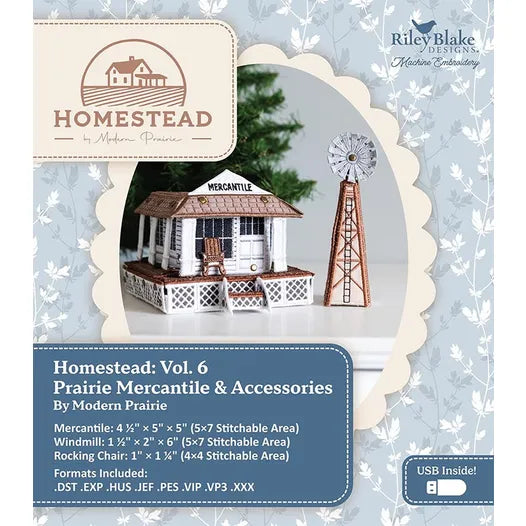 Kit 1296 - Homestead: Vol. 6 Mercantile - Machine Embroidery