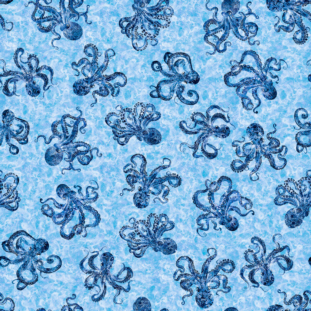 Ocean Blues - Octopus, Blue - 30858-B