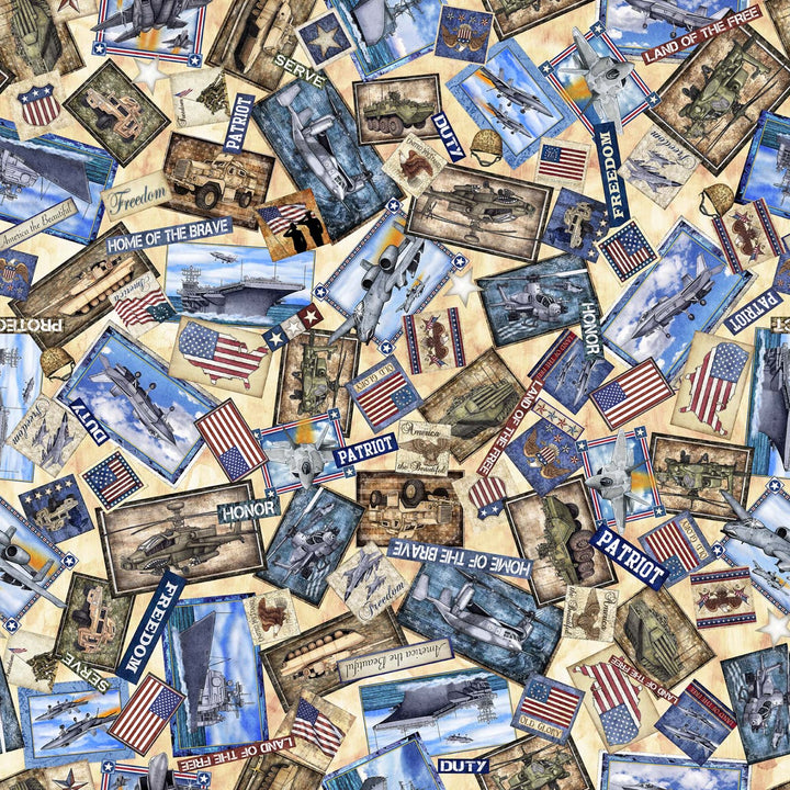 Patriot - Military Collage, Tan - 30930-A