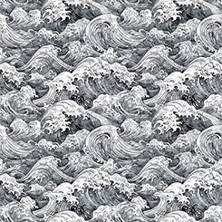 Ocean Blues - Ocean Waves, Charcoal - 30860-K