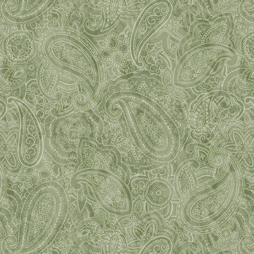 Wide Back - Paisley Jane 108" - Paisley, Sage - 3849-60