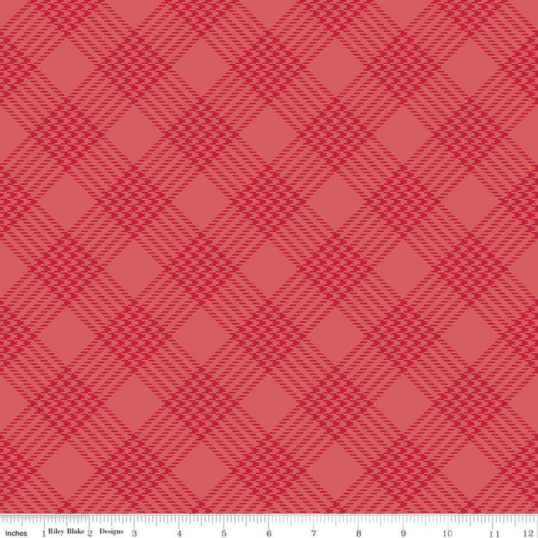 Merry Little Christmas - Plaid, Red - C14844-RED