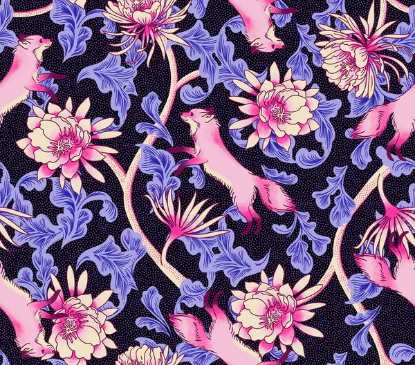 Glow Garden - Fox Bloom, Black - RS2112-13