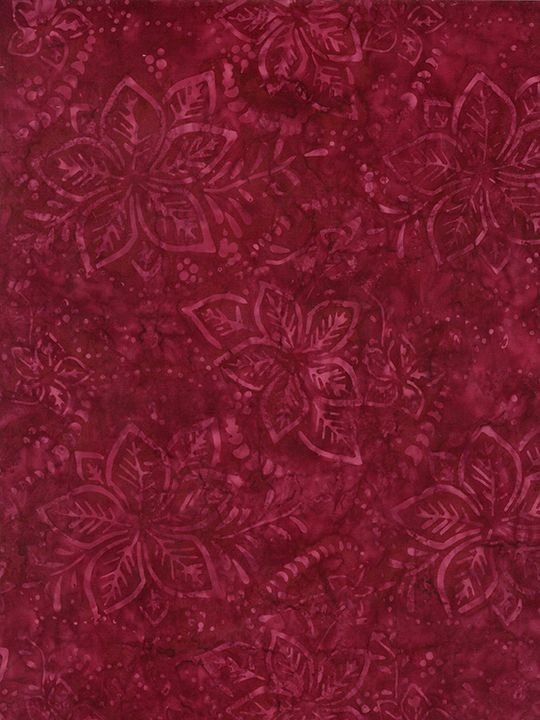 Mini Starfish - Hibiscus, Garnett - Tonga-B6874 by Judy & Judel Niemeyer of Quiltworx